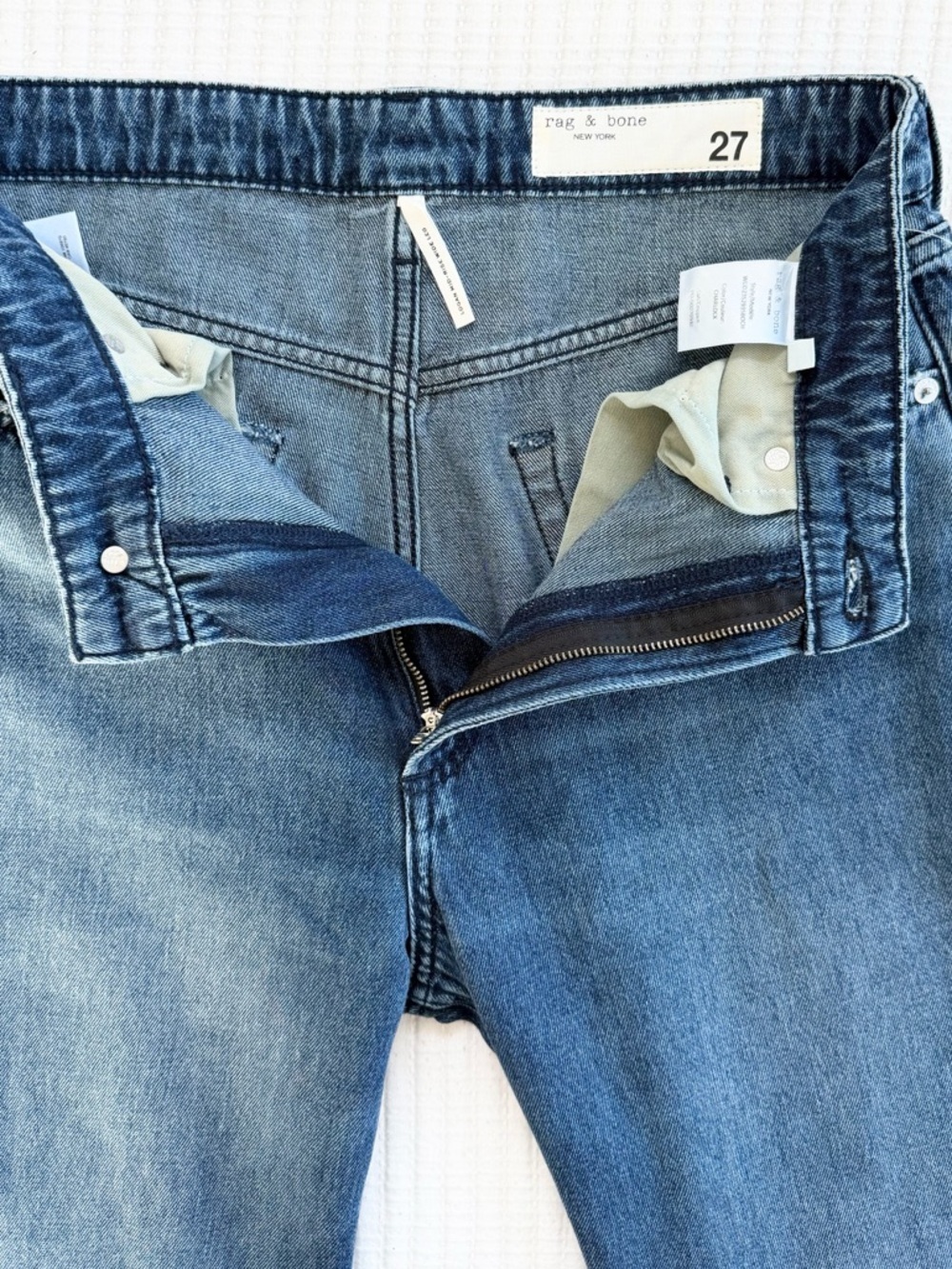 rag & bone Logan Mid Rise Wide Leg Jeans in Charlock NWT - Picture 8 of 12